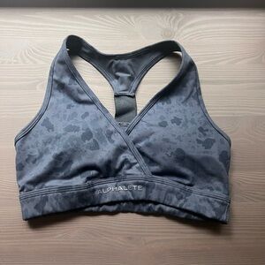 Alphalete navy Camo Sports Bra